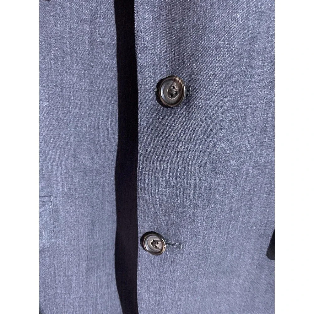 Lauren Ralph Lauren Blazer Mens 40L Gray Slim Black Label Wool Sport Coat Jacket